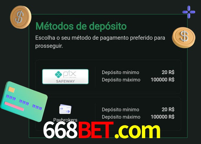 O cassino 668bet.com oferece uma grande variedade de métodos de pagamento